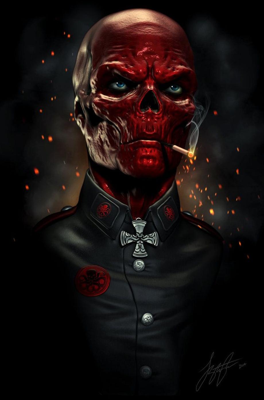 Image result for red skull fan art