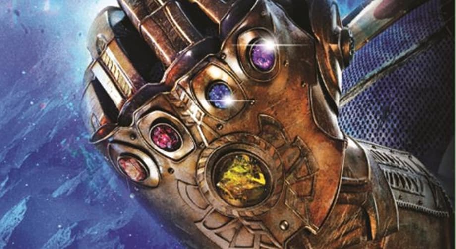 AVENGERS: INFINITY WAR Steelbook Cover Features The Mad Titan Thanos Wielding His Completed Infinity Gauntlet