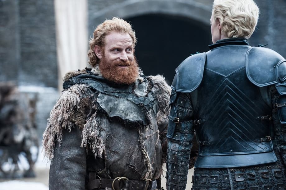   Kristofer Hivju &nbsp;as Tormund Giantsbane and  Gwendoline Christie &nbsp;as Brienne of Tarth -&nbsp; Photo: Helen Sloan/HBO  