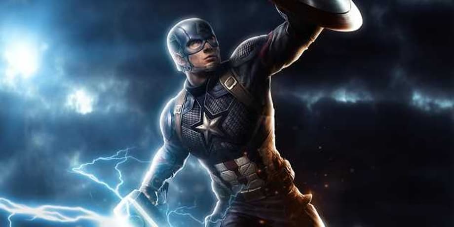 AVENGERS: ENDGAME - Check Out An Amazing Official Image Of Captain America Wielding Mjolnir