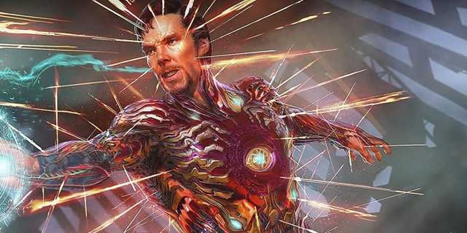 AVENGERS: INFINITY WAR Hi-Res Concept Art Puts Benedict Cumberbatch's Doctor Strange Inside Iron Man's Armor