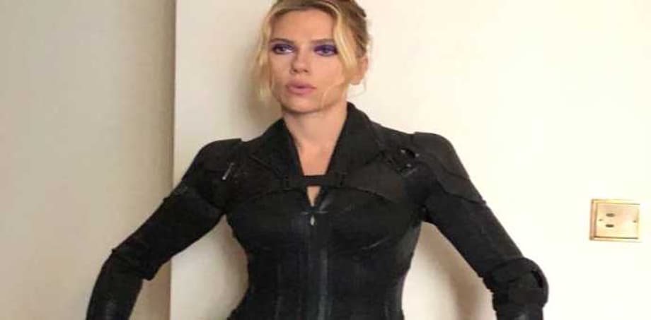 BLACK WIDOW BTS Photo Gives Us A Look At Scarlett Johansson's Original Costume Fitting