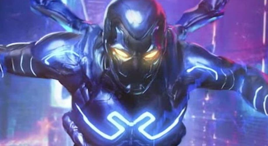 BLUE BEETLE Set Photos Give Us A First Look At Xolo Maridueña In Full Costume