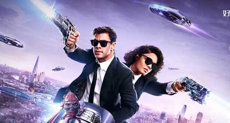 Chris Hemsworth & Tessa Thompson Take Aim On Four Sleek New Posters For MEN IN BLACK: INTERNATIONAL