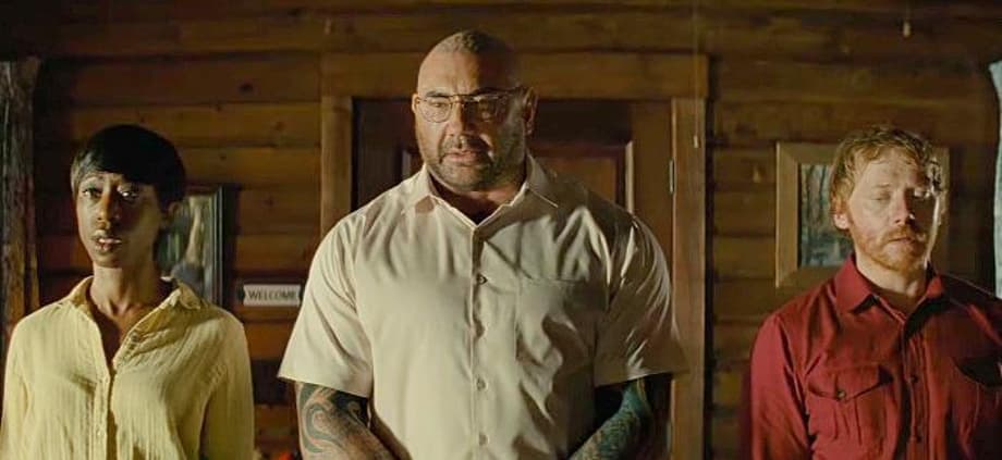 GOTG Star Dave Bautista Comes Calling In First Trailer For M. Night Shyamalan's KNOCK AT THE CABIN