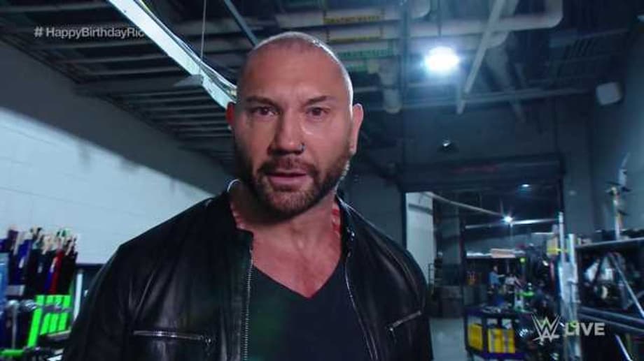 GOTG Star Dave Bautista Returns To WWE; Seemingly Sets Up A Match With Triple H At WRESTLEMANIA