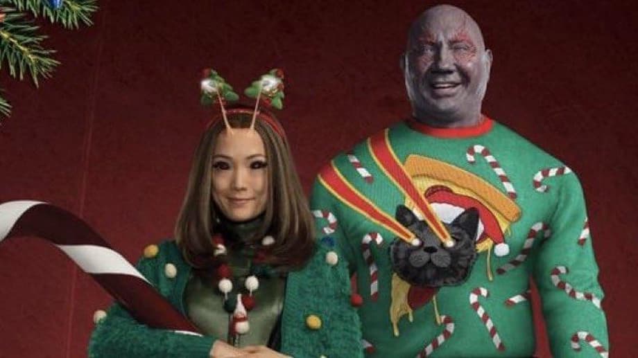 GUARDIANS OF THE GALAXY HOLIDAY SPECIAL Poster Gives Drax And Mantis Appropriately Ugly Christmas Sweaters