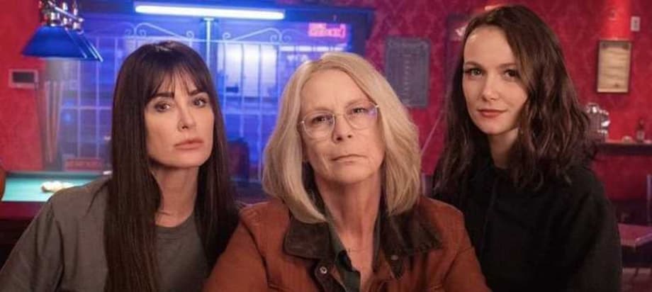 HALLOWEEN ENDS: Laurie, Lindsey, And Allyson Reunite For Official Behind-The-Scenes Photo