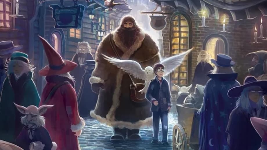 HARRY POTTER Set Video Reveals First Look At Dominic McLaughlin's Boy Wizard And Hagrid In London