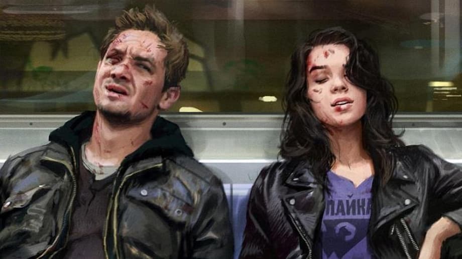 HAWKEYE Concept Art Reveals A Completely Different Take On Pizza Dog Alongside Clint Barton And Kate Bishop