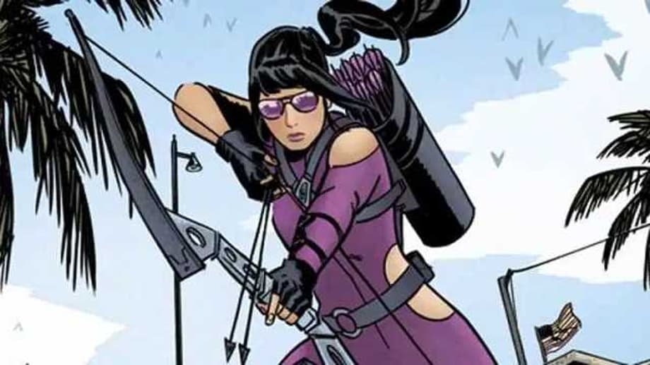 HAWKEYE Set Photos Reveal Star Hailee Steinfeld Suited Up In Kate Bishop's Hawkeye Costume