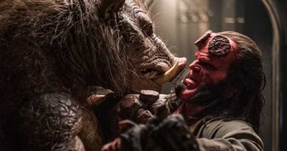 HELLBOY Battles The Gruagach In New Stills From His Upcoming Reboot; Plus New Clip, Featurette & Posters