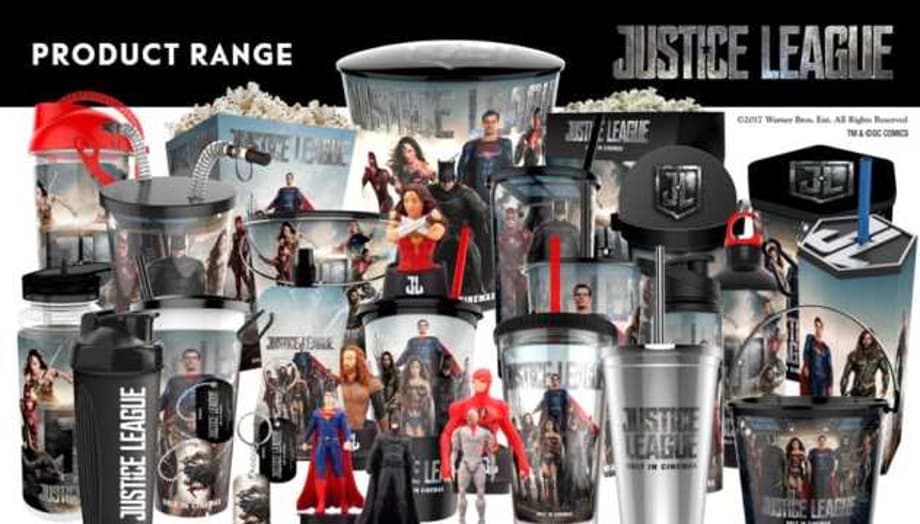 JUSTICE LEAGUE Theater Merchandise Images Provide New Looks At Superman, Batman And The Rest Of The Team