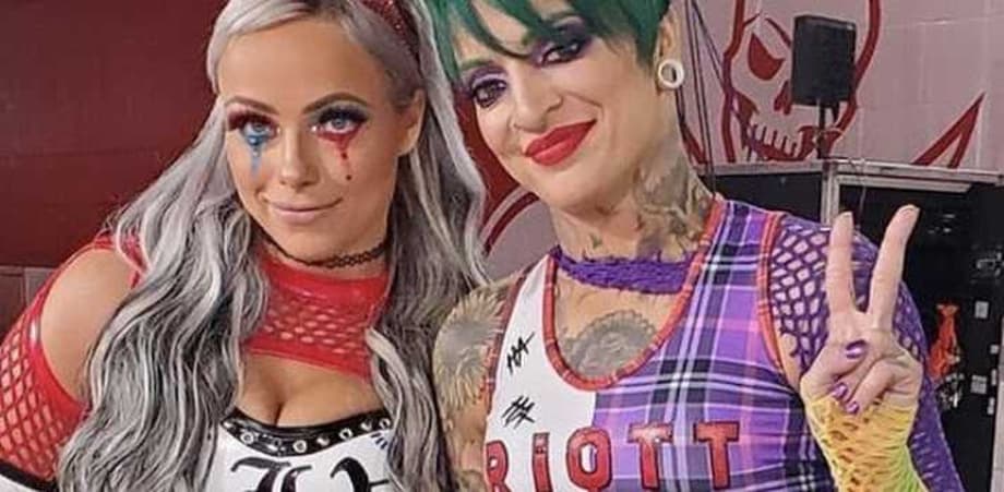 Liv Morgan & Ruby Riott Paid Homage To Harley Quinn & The Joker With Their WRESTLEMANIA Outfits