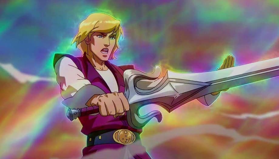 MASTERS OF THE UNIVERSE Set Photos Reveal First Look At Nicholas Galitzine As Prince Adam With His Power Sword