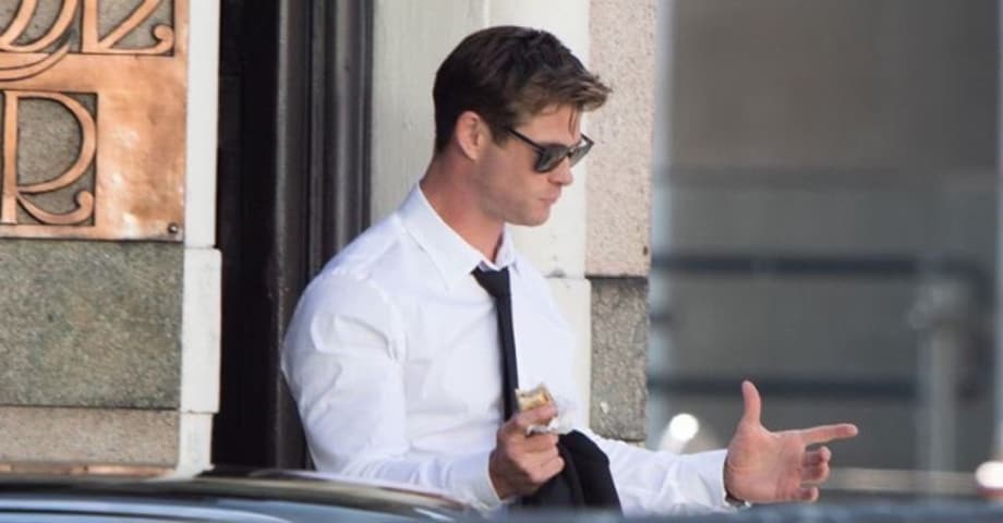 MEN IN BLACK 4 Begins Filming; Chris Hemsworth Puts On The Last Suit He'll Ever Wear In The First Set Photos