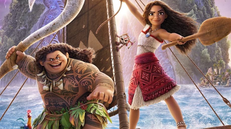 MOANA Set Photos Feature Catherine Laga'aia Filming Key Scene As Dwayne Johnson Confirms Muscle Suit