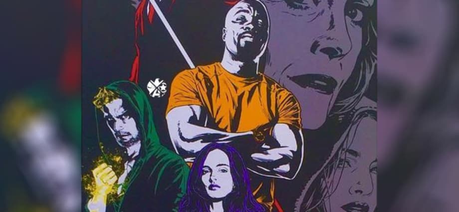 New Marvel's THE DEFENDERS Promo Art Assembles The Four Heroes, Alexandra, And... Is That Elektra?