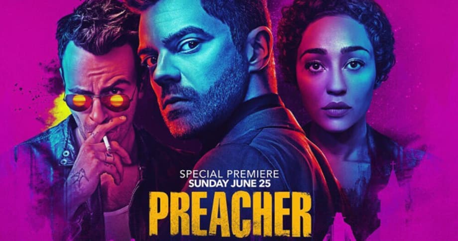 PREACHER Season 2 Character Banners Spotlight Our Trio Of Returning Antiheroes: Jesse, Tulip And Cassidy