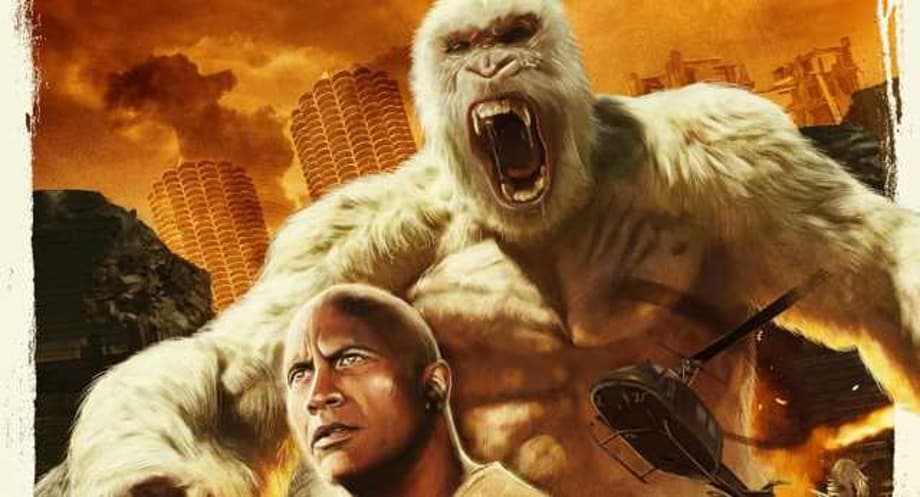 RAMPAGE: George Breaks Out In The First Official Clip From Dwayne Johnson's Latest; Plus Three New Posters