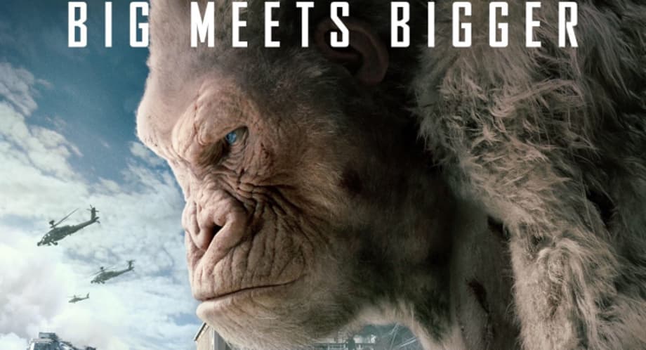 RAMPAGE: The Rock & A Gigantic Albino Gorilla Stand Tall On A New Poster That Features The New Release Date