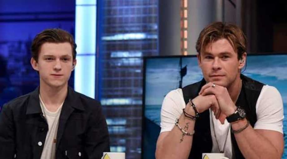 SPIDER-MAN And MEN IN BLACK Stars Tom Holland and Chris Hemsworth Roast Each Other In Sony Crossover Promo