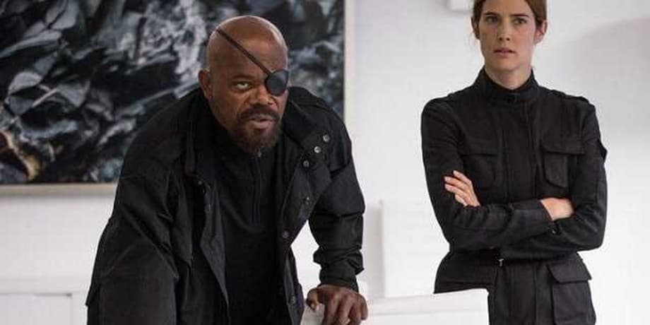 SPIDER-MAN: FAR FROM HOME - Nick Fury And Maria Hill Meet With Black Suit Spidey In Another Official Image