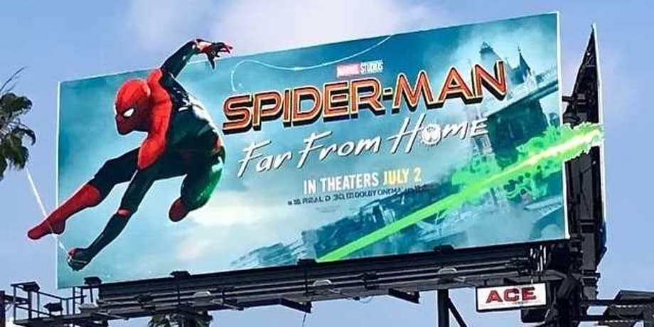 SPIDER-MAN: FAR FROM HOME Duelling Billboards Feature The Wall-Crawler And Mysterio In Action