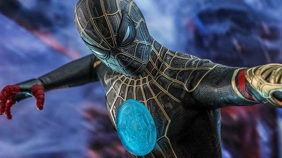 SPIDER-MAN: NO WAY HOME &quot;Black & Gold Suit&quot; Hot Toys Figure Reveals Spidey's Spectacular New Powers