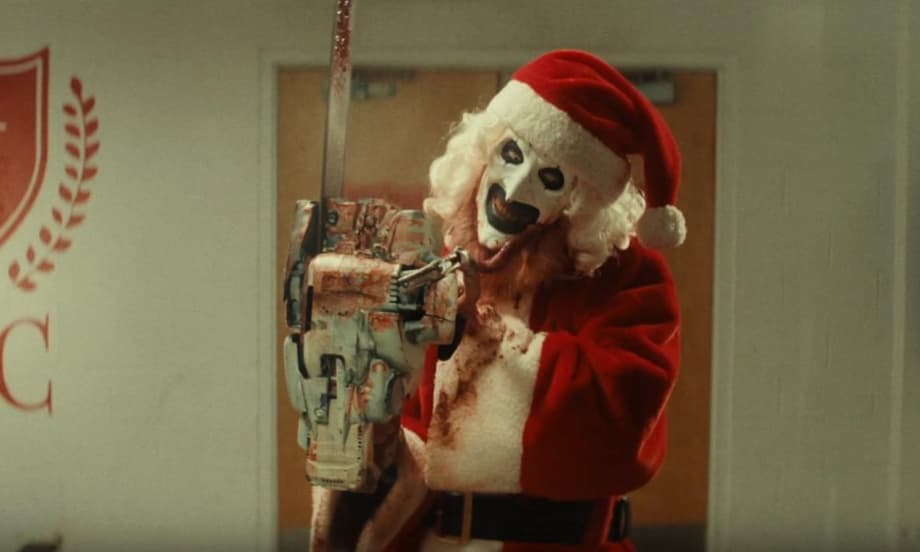 TERRIFIER 3: Art The Clown Decks The Halls With Bloody Bodies In Gruesome Full Trailer