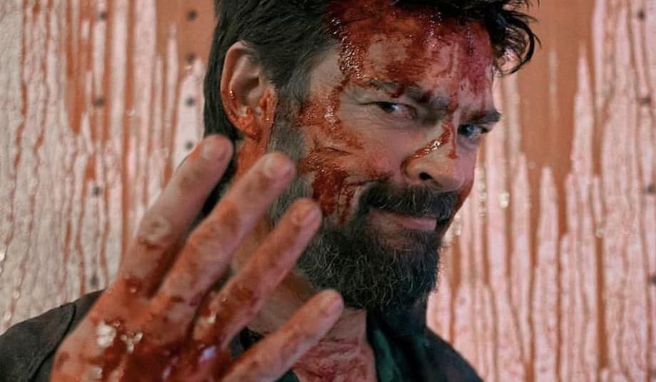 THE BOYS Star Karl Urban Shares A Bloody First Look At The Returning Billy Butcher In Season 5 BTS Photo