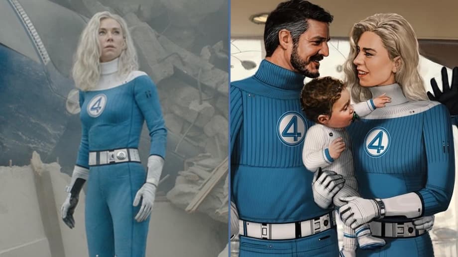 THE FANTASTIC FOUR: FIRST STEPS Concept Art Gives Mister Fantastic A Beard As More Spoiler Stills Are Released
