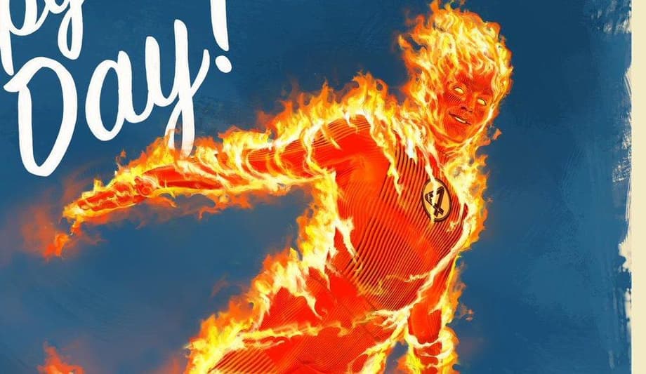 THE FANTASTIC FOUR Poster Reveals First Official Look At The Human Torch!