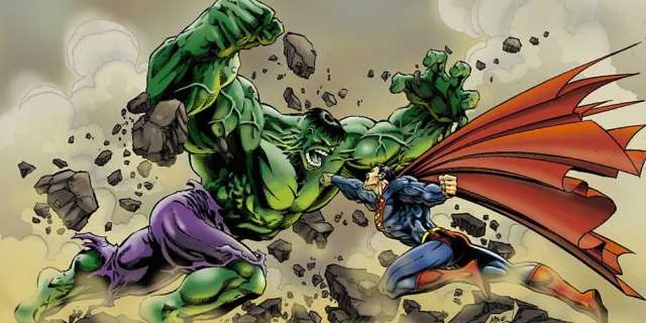 The Hulk Beats Superman In This Unused Artwork From 1996's MARVEL VS. DC Crossover Event