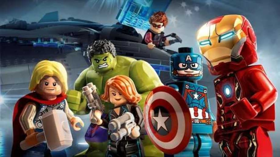 The Mad Titan Battles Iron Man And Hulkbuster On This New AVENGERS: INFINITY WAR LEGO Poster