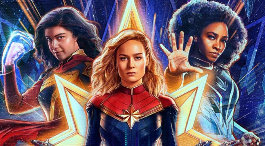 THE MARVELS New Trailer And Poster See The Trio Of Intergalactic Heroes Take Flight