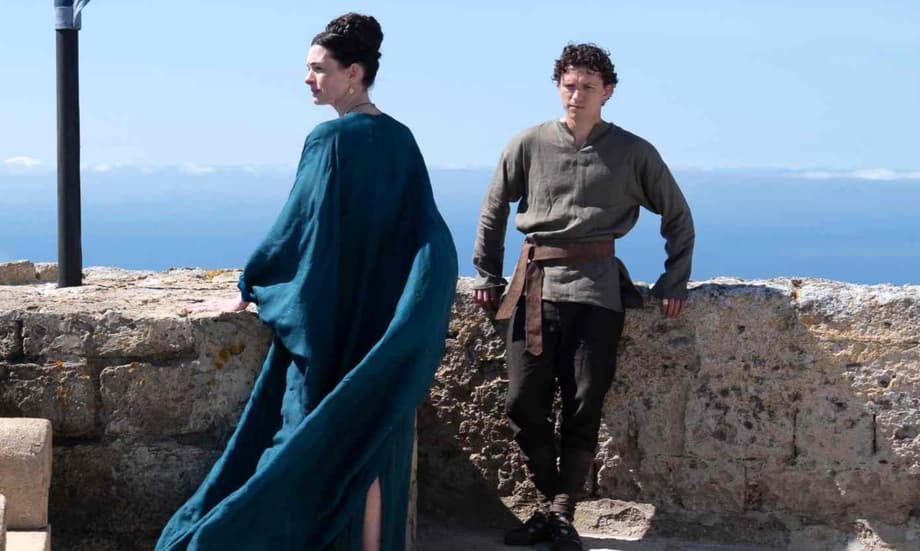 THE ODYSSEY: New Stills Spotlight Tom Holland As Telemachus, Anne Hathaway As Penelope, And More