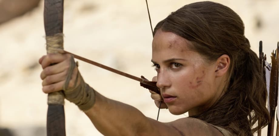 TOMB RAIDER: Alicia Vikander Takes Aim As Lara Croft In This New Image From The Upcoming Reboot