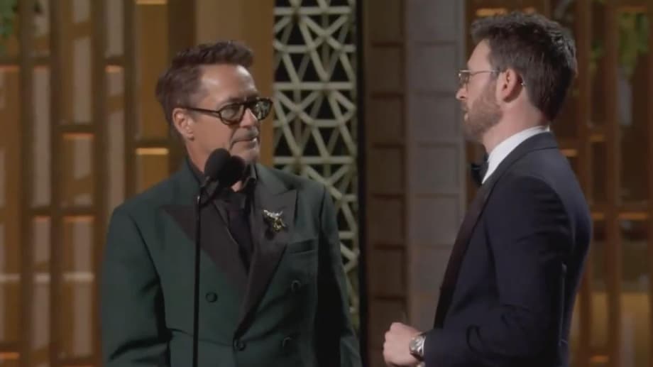 Watch AVENGERS: DOOMSDAY Stars Robert Downey Jr. And Chris Evans Reunite At The Oscars