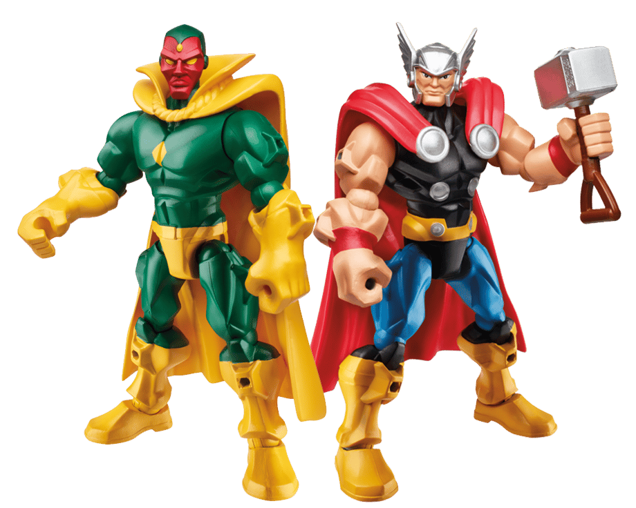 VISION and THOR from the MARVEL SUPER HERO MASHERS 2015 'Age of Ultron' Product Line