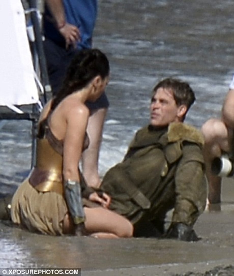 Getting along nicely: The pair's costumes complemented one another's as the cameras continued to film
