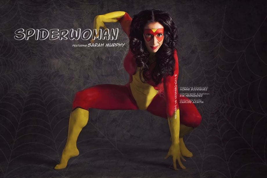 Spider-Woman Body Paint