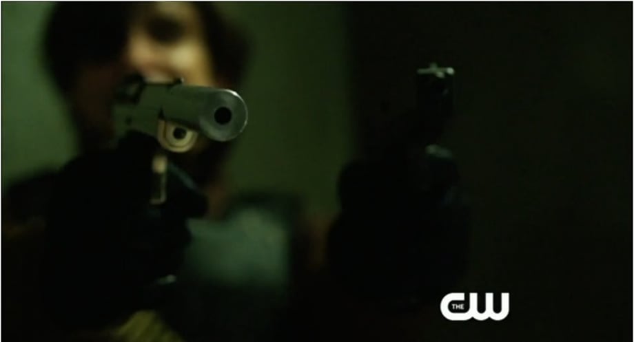 Diggle looking down the barrel