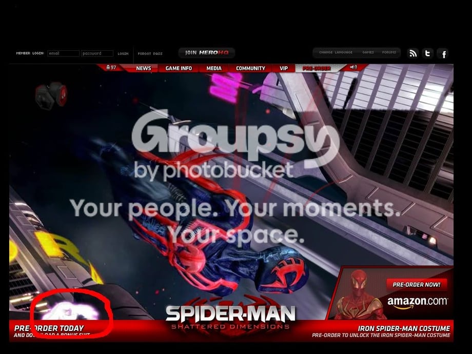 Spiderman: Shattered Dimensions 2099 black cat hidden pic