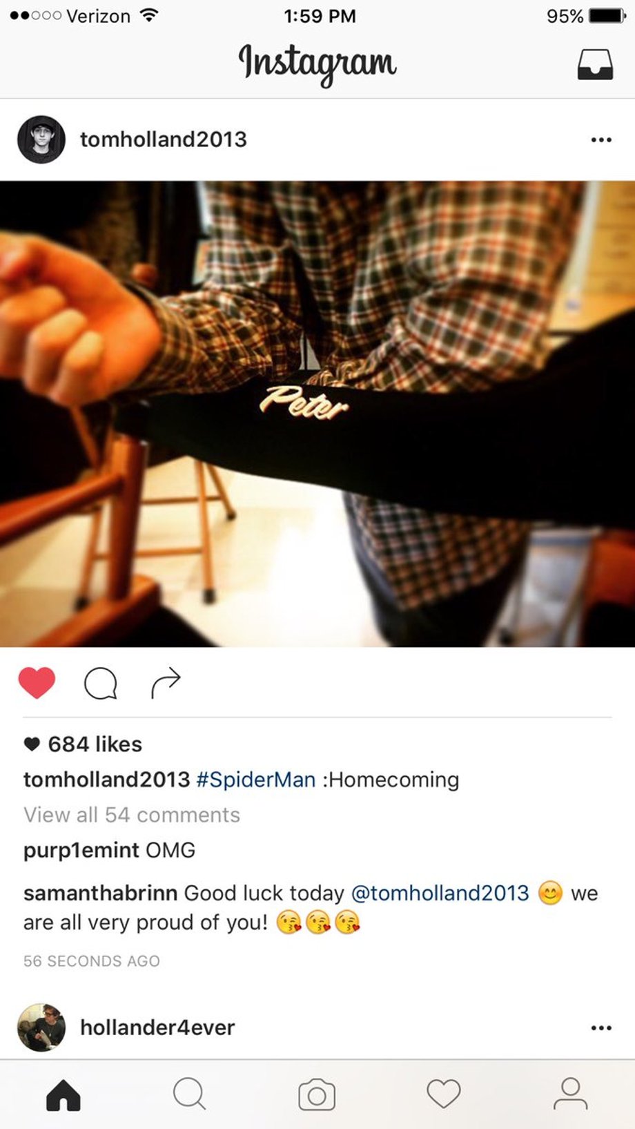 Tom Holland Peter Parker Homecoming set chair