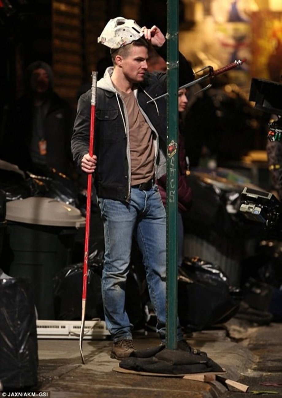 The Ninja Turtles 2 | Photos of Stephen Amell as Casey Jones set