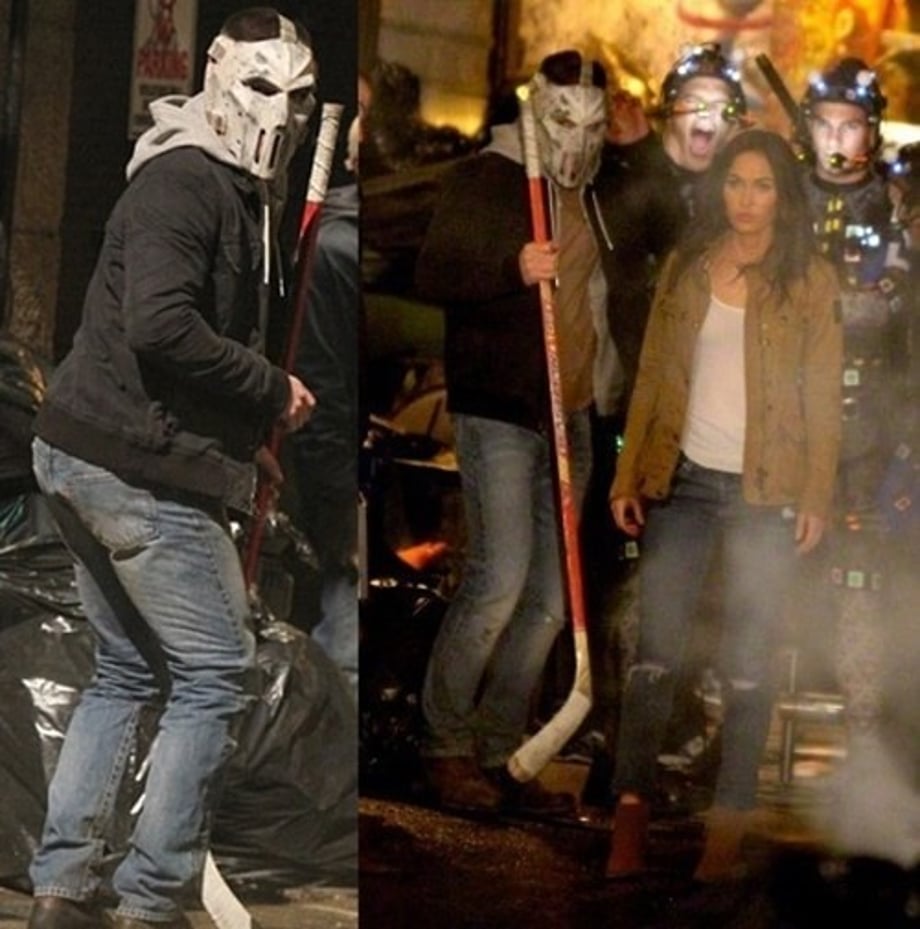 The Ninja Turtles 2 | Photos of Stephen Amell as Casey Jones set