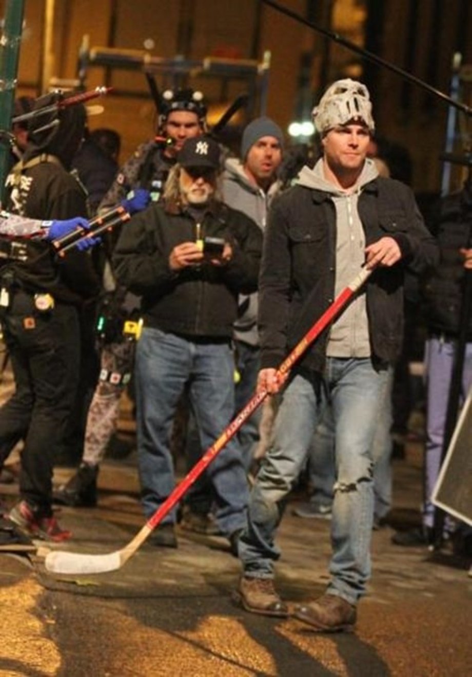 The Ninja Turtles 2 | Photos of Stephen Amell as Casey Jones set