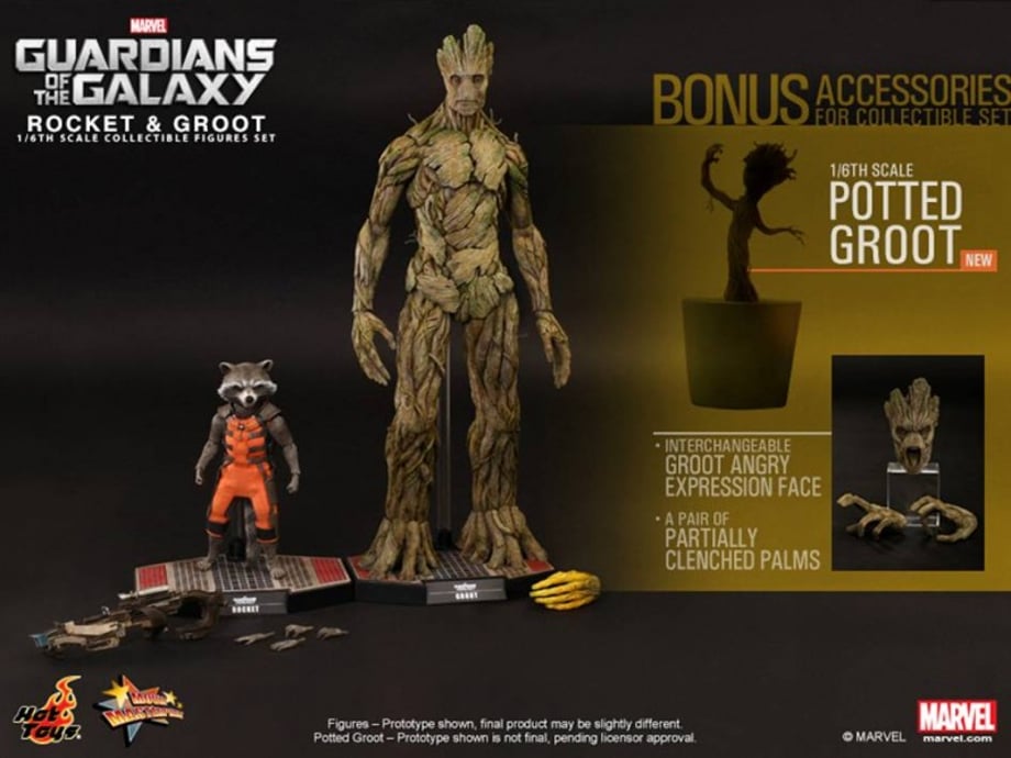 Hot Toys Rocket and Groot Sixth Scale Figure Set