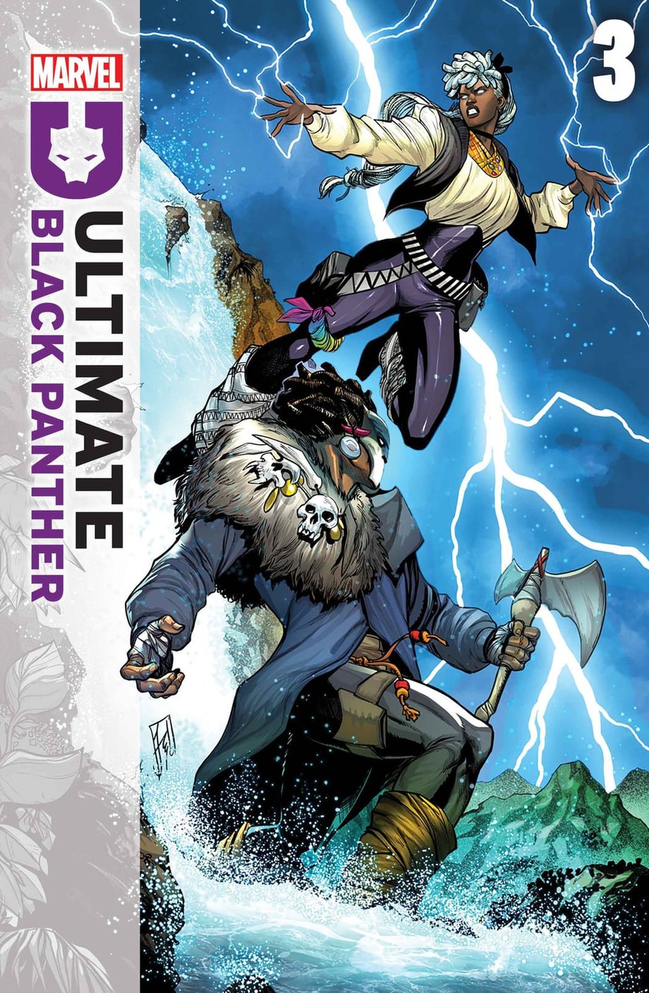 ULTIMATE BLACK PANTHER #3 cover by Stefano Caselli